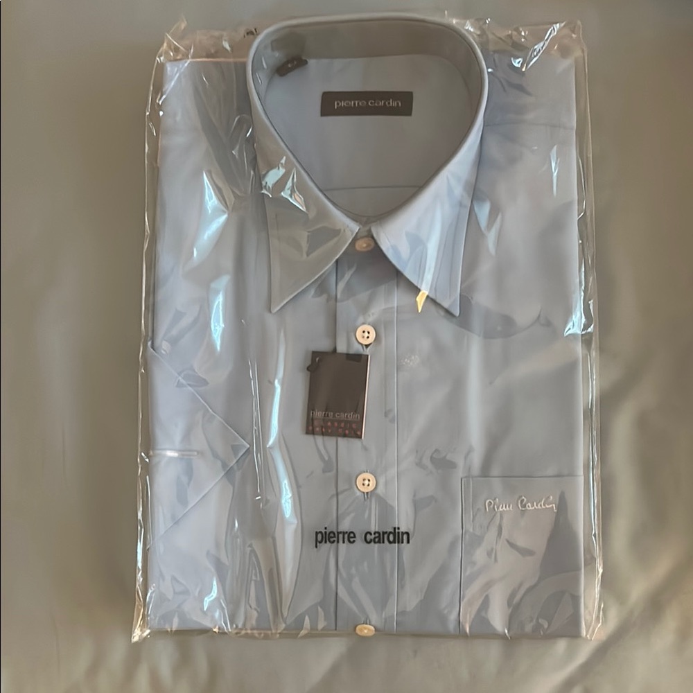 Pierre Cardin Blue Dress Shirt Classic Style
